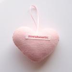 Baby Pink Love Heart With Heart Pin