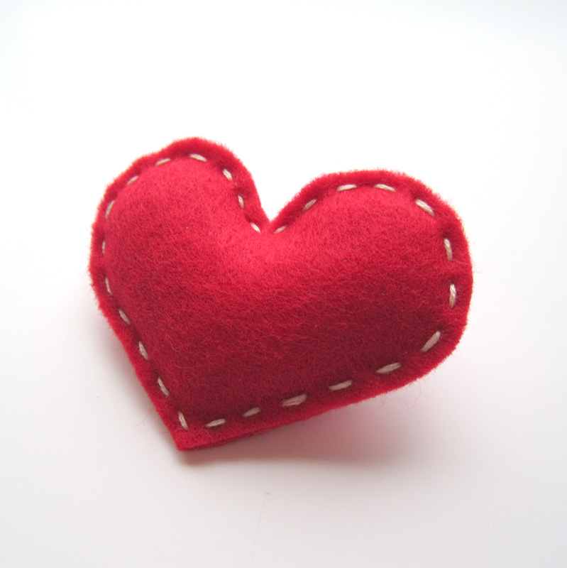 Red Love Heart Brooch